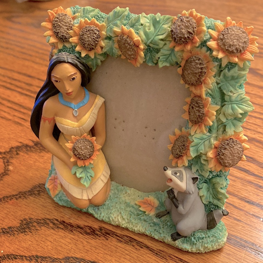 Disney Pocahontas Native American Wild Sunflower 🌻 Picture Frame Vintage 90’s